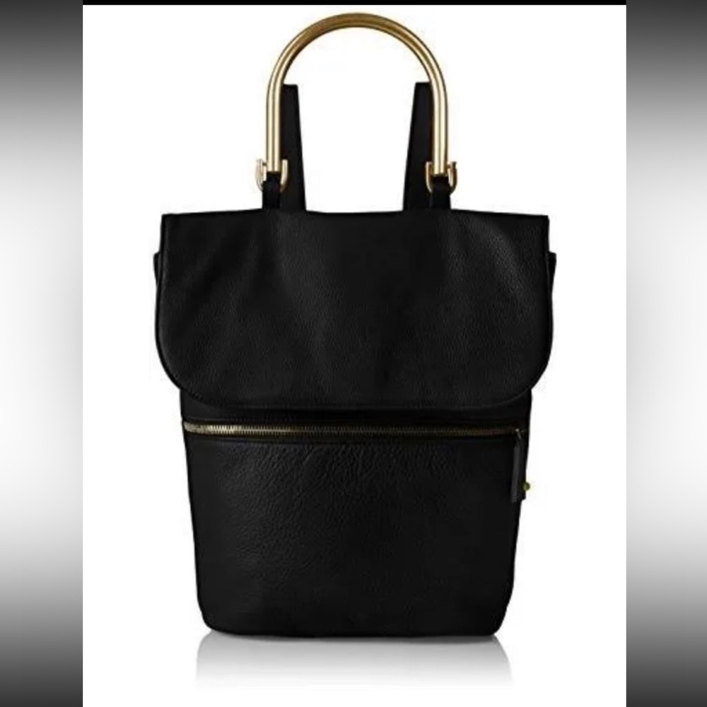 SJP Black Leather Backpack